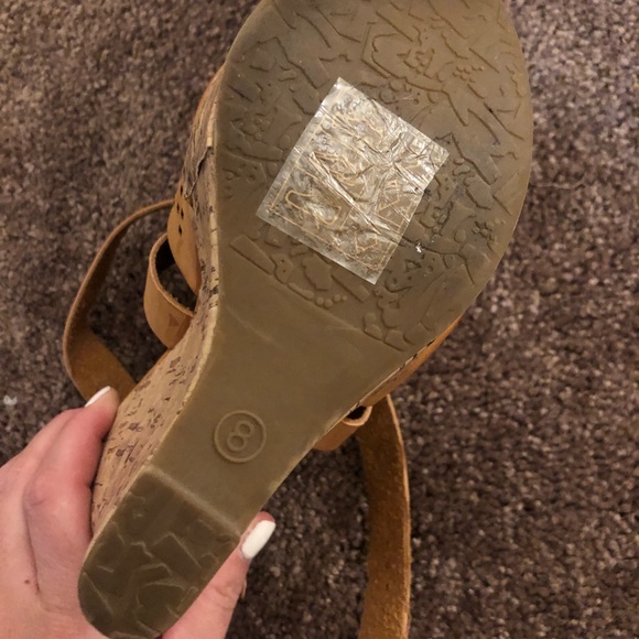 charming Charlie’s tan wedges - Picture 5 of 7
